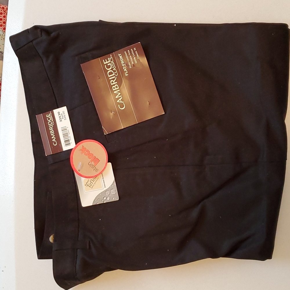 Men's Black Cambridge Classics Pants 32x30 NWT